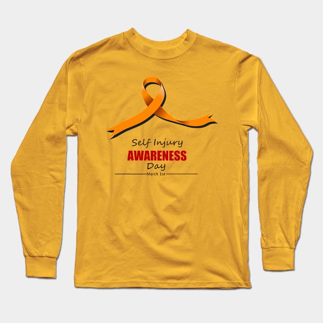 Self injury awareness day vector illustration Long Sleeve T-Shirt by opiro